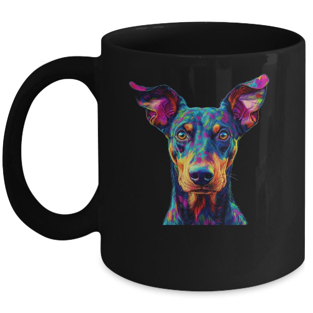 Doberman Dog Colorful Face Dog Lover Men Women Mug | siriusteestore