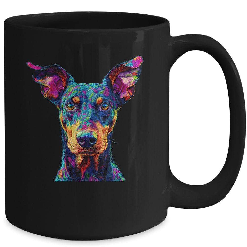 Doberman Dog Colorful Face Dog Lover Men Women Mug | siriusteestore