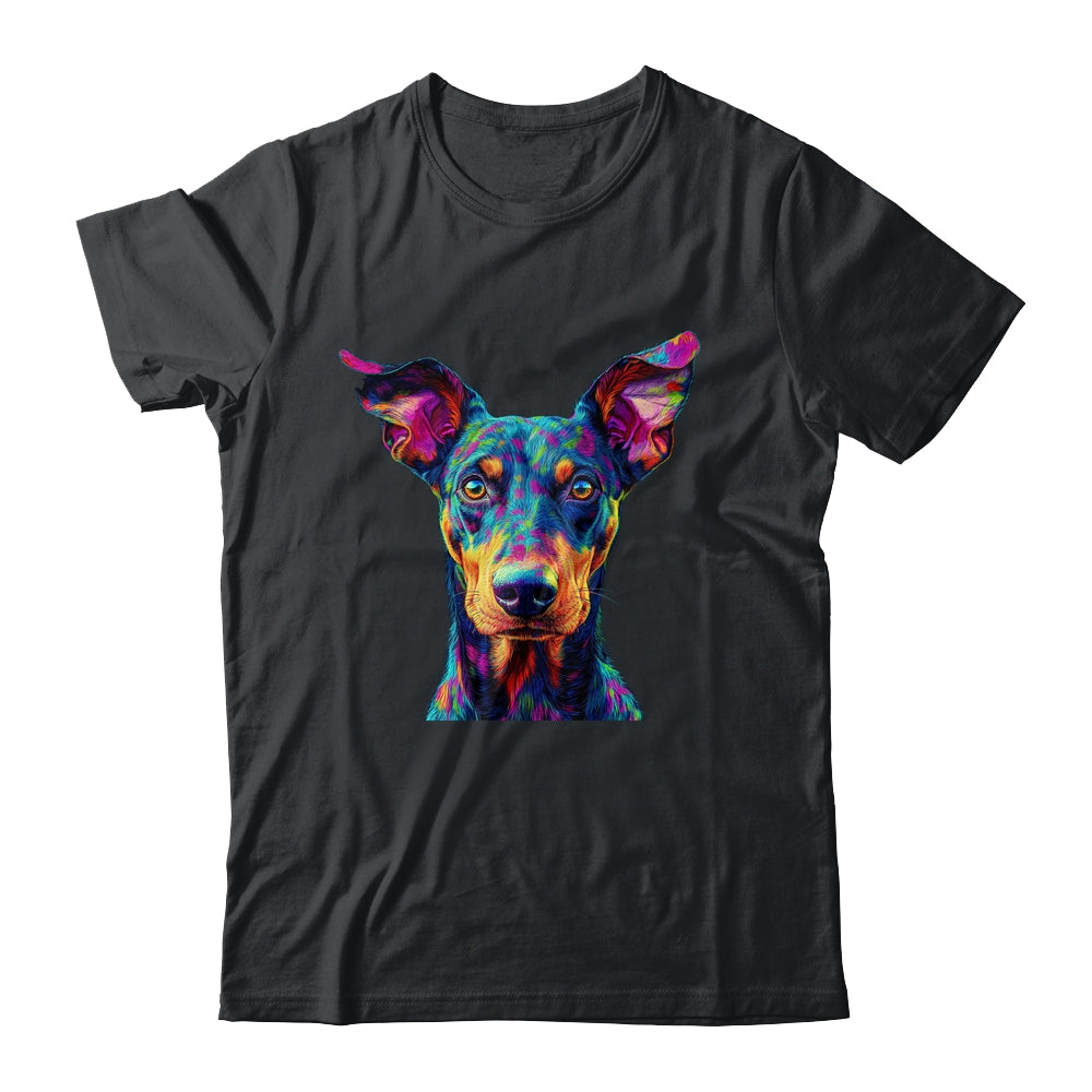 Doberman Dog Colorful Face Dog Lover Men Women Shirt & Tank Top | siriusteestore