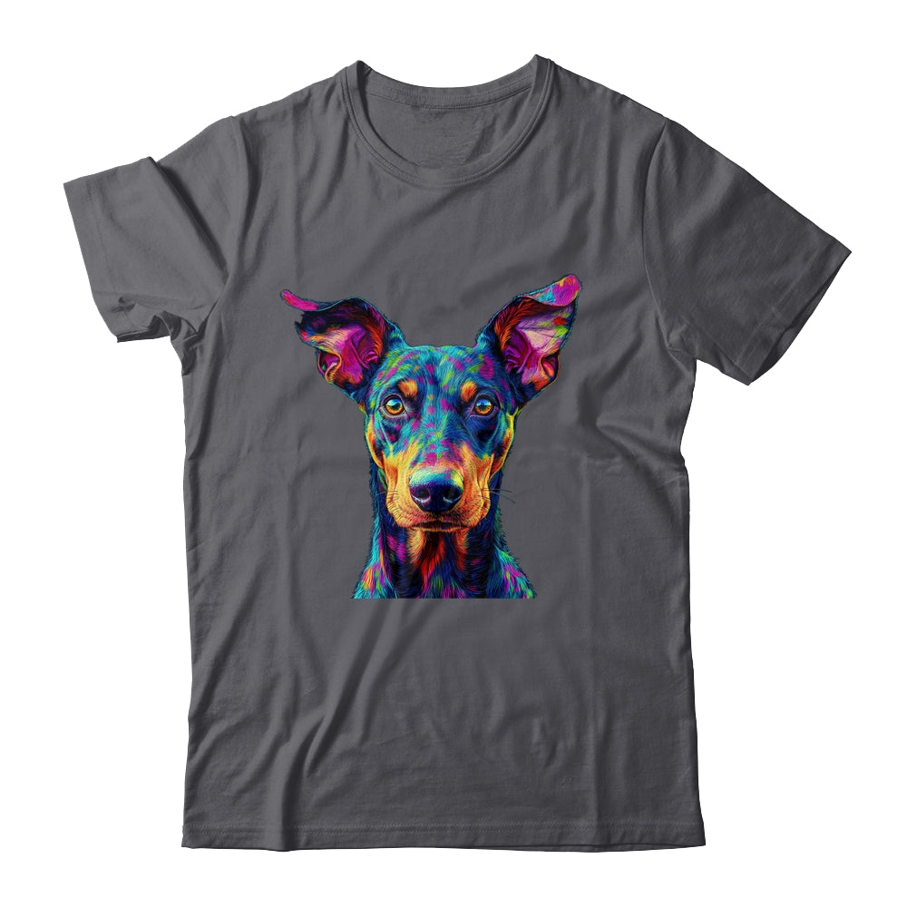 Doberman Dog Colorful Face Dog Lover Men Women Shirt & Tank Top | siriusteestore
