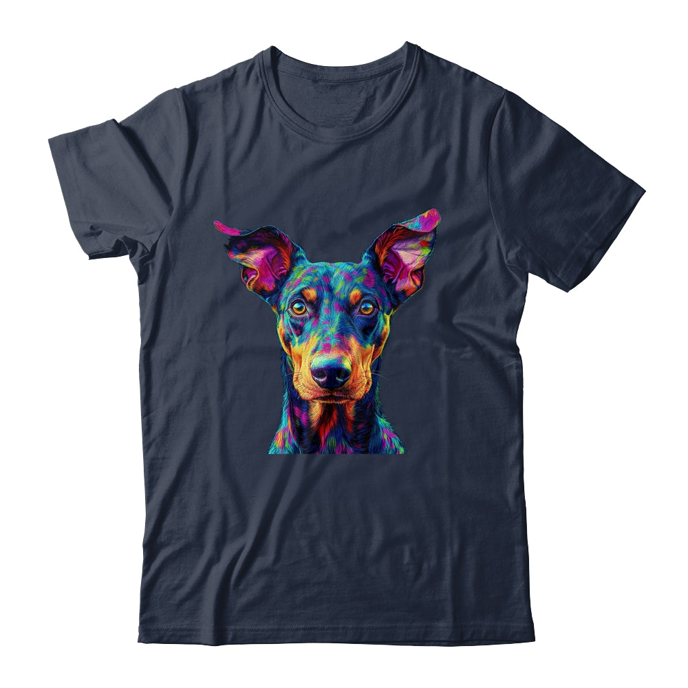Doberman Dog Colorful Face Dog Lover Men Women Shirt & Tank Top | siriusteestore