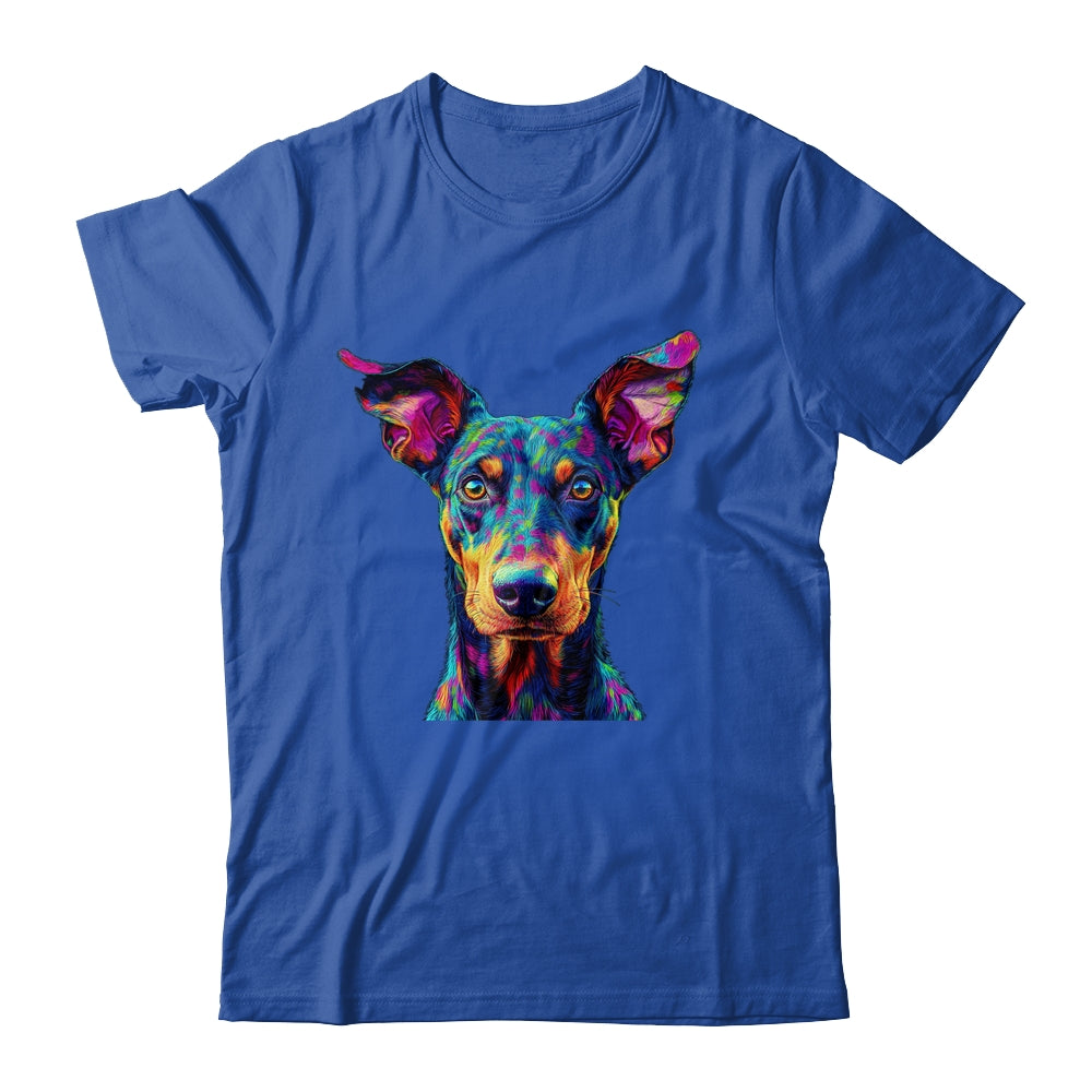 Doberman Dog Colorful Face Dog Lover Men Women Shirt & Tank Top | siriusteestore