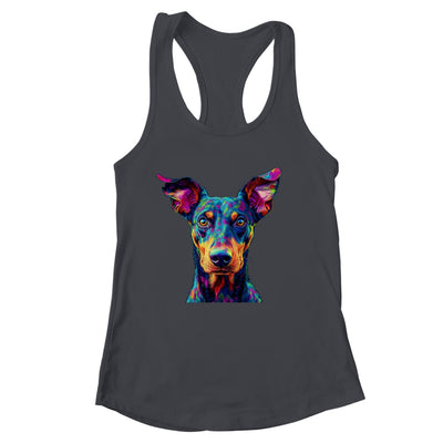 Doberman Dog Colorful Face Dog Lover Men Women Shirt & Tank Top | siriusteestore