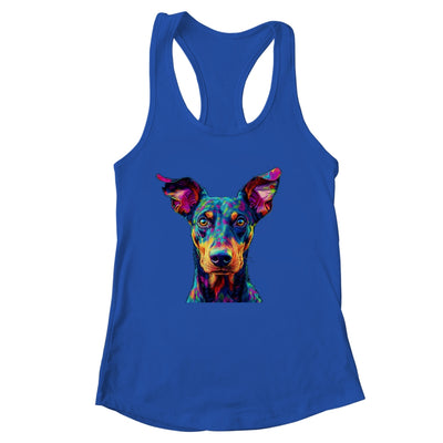 Doberman Dog Colorful Face Dog Lover Men Women Shirt & Tank Top | siriusteestore