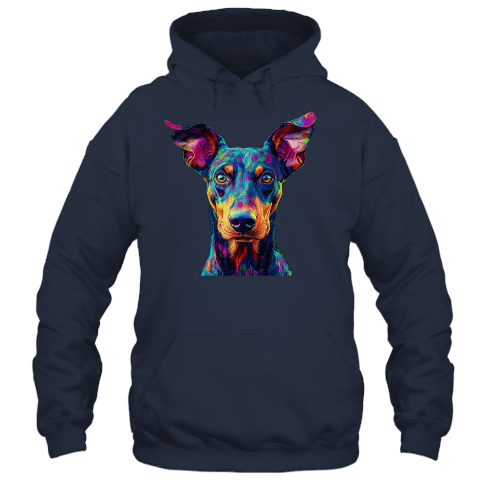 Doberman Dog Colorful Face Dog Lover Men Women Shirt & Tank Top | siriusteestore