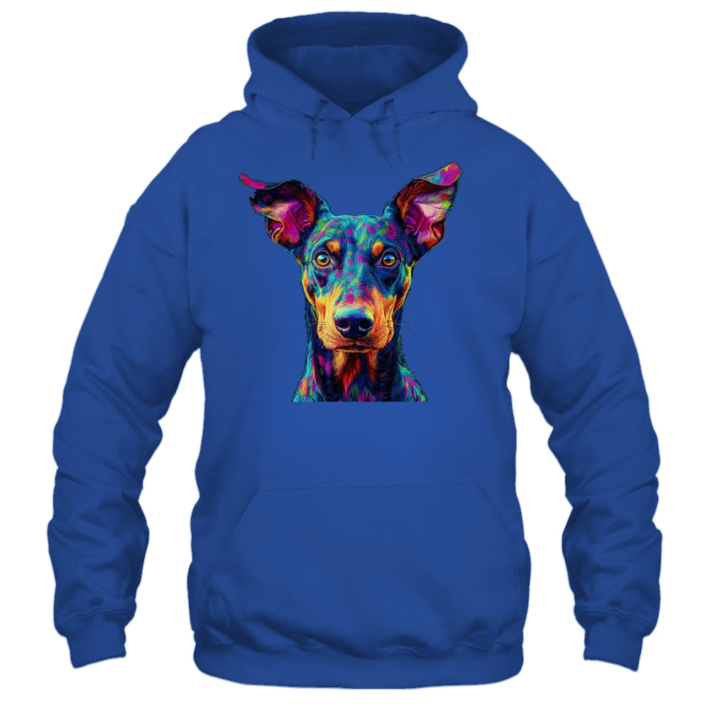 Doberman Dog Colorful Face Dog Lover Men Women Shirt & Tank Top | siriusteestore
