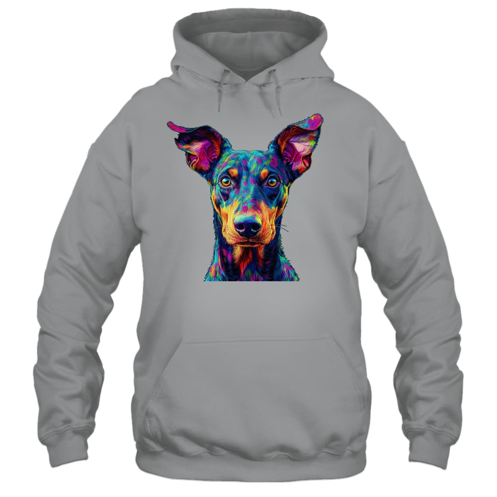 Doberman Dog Colorful Face Dog Lover Men Women Shirt & Tank Top | siriusteestore