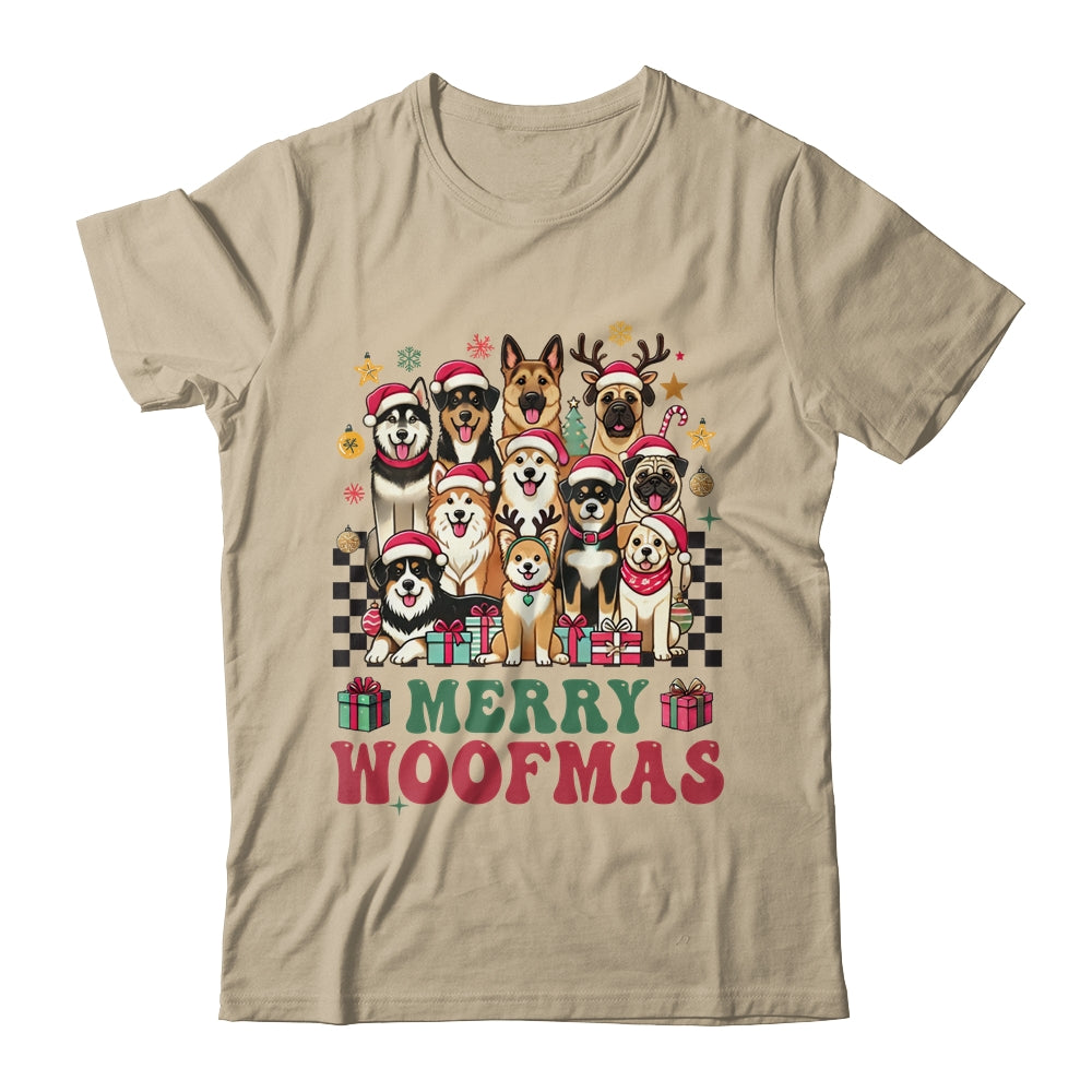 Dog Mama Dog Merry Christmas Woofmas Dog Lover Dog Mom Shirt & Sweatshirt | siriusteestore