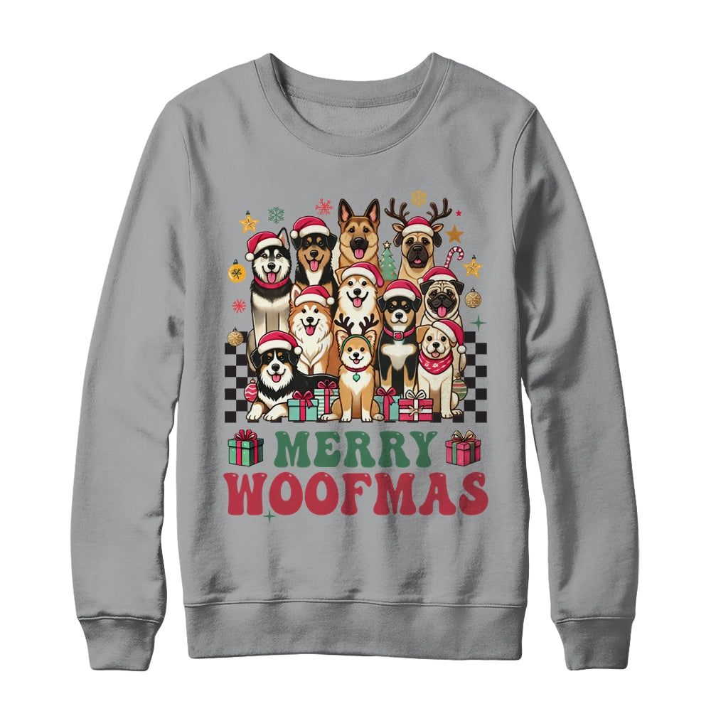 Dog Mama Dog Merry Christmas Woofmas Dog Lover Dog Mom Shirt & Sweatshirt | siriusteestore