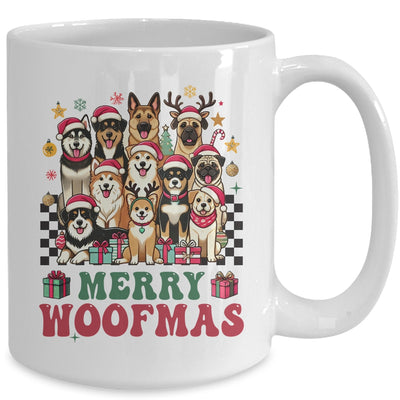 Dog Mama Dog Merry Christmas Woofmas Dog Lover Dog Mom Mug | siriusteestore
