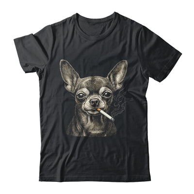Dog Smoking Cigarette Funny Chihuahua Meme Vintage Dog Men Shirt & Hoodie | siriusteestore