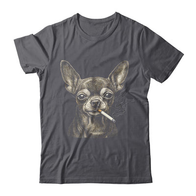 Dog Smoking Cigarette Funny Chihuahua Meme Vintage Dog Men Shirt & Hoodie | siriusteestore