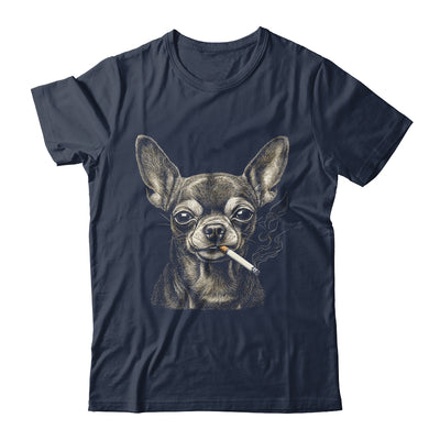 Dog Smoking Cigarette Funny Chihuahua Meme Vintage Dog Men Shirt & Hoodie | siriusteestore