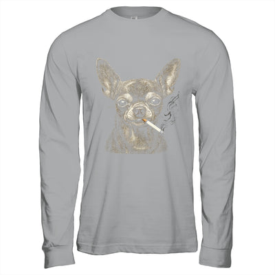Dog Smoking Cigarette Funny Chihuahua Meme Vintage Dog Men Shirt & Hoodie | siriusteestore