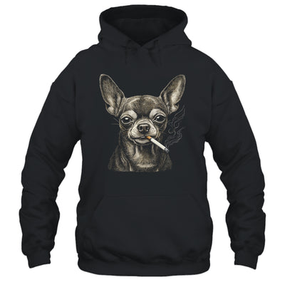 Dog Smoking Cigarette Funny Chihuahua Meme Vintage Dog Men Shirt & Hoodie | siriusteestore