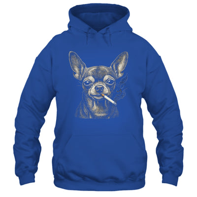 Dog Smoking Cigarette Funny Chihuahua Meme Vintage Dog Men Shirt & Hoodie | siriusteestore