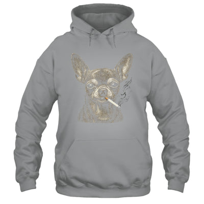 Dog Smoking Cigarette Funny Chihuahua Meme Vintage Dog Men Shirt & Hoodie | siriusteestore