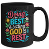 Doing My Best & Letting God Do The Rest Religious Christian Mug | siriusteestore
