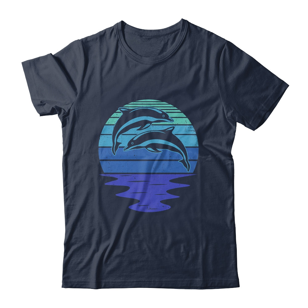 Dolphin Silhouette 70s Vintage Retro Sunset Dolphin Zookeep Shirt & Tank Top | siriusteestore