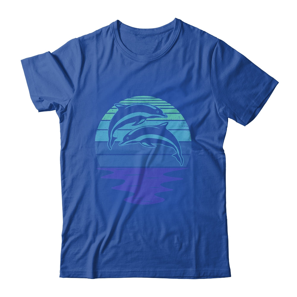 Dolphin Silhouette 70s Vintage Retro Sunset Dolphin Zookeep Shirt & Tank Top | siriusteestore