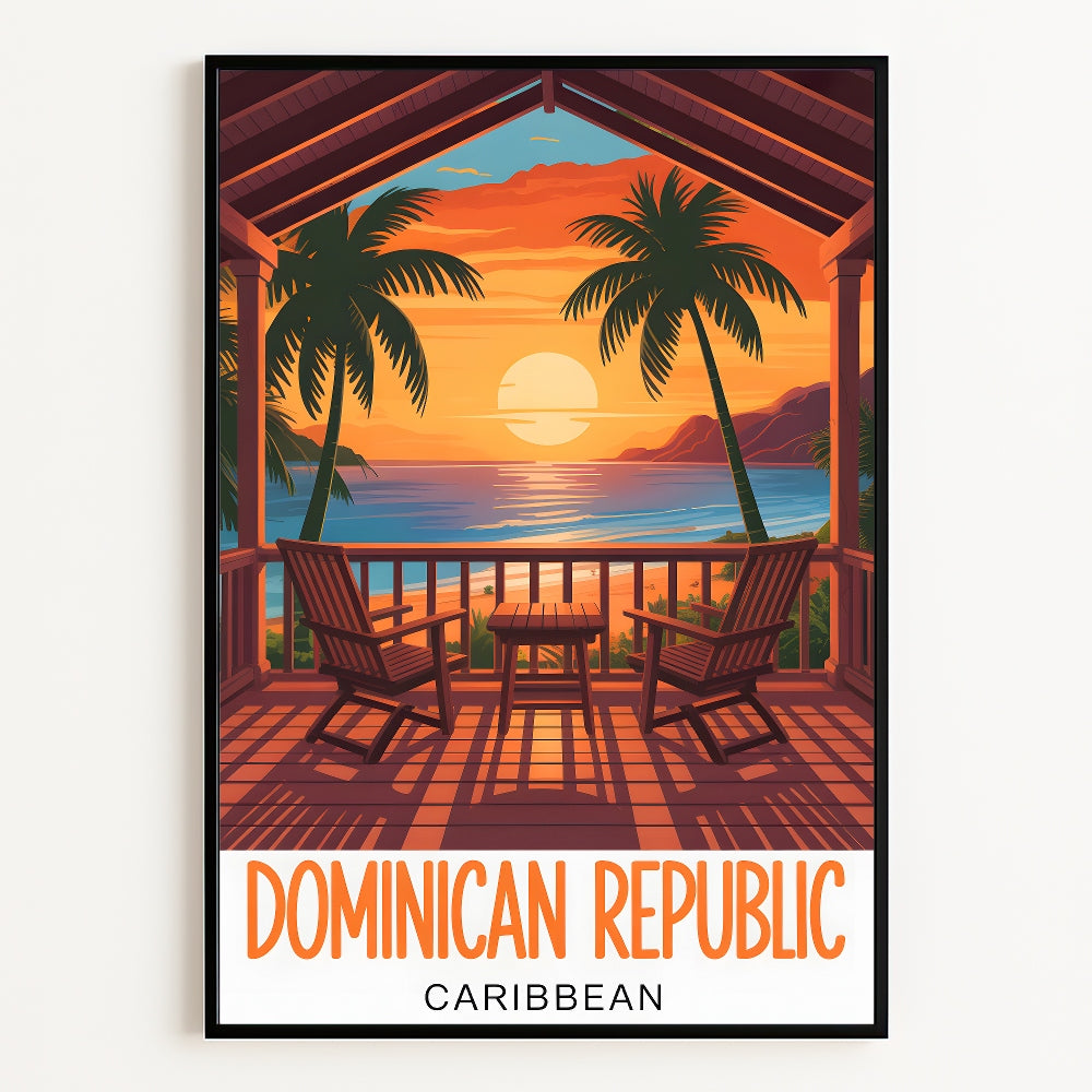 Dominican Republic Caribbean Vintage Travel Poster Wall Decor Wall Art Posters Prints Paintings Pictures For Living Room Office Bedroom Decor Unframed | siriusteestore