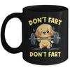 Don't Fart Funny Dog Weight Lifting Gym Workout Fitness Mug | siriusteestore
