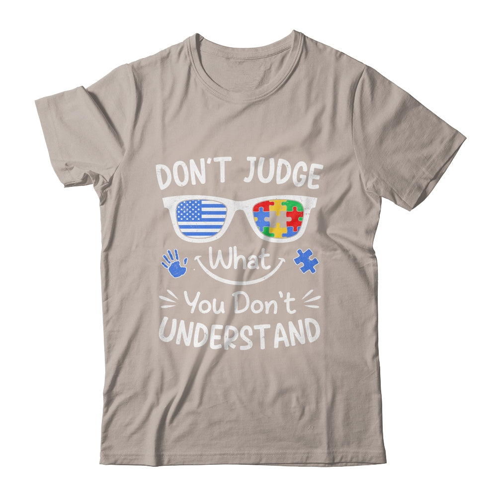 Don't Judge What You Don't Understand Autism Awareness Month Shirt & Tank Top | siriusteestore