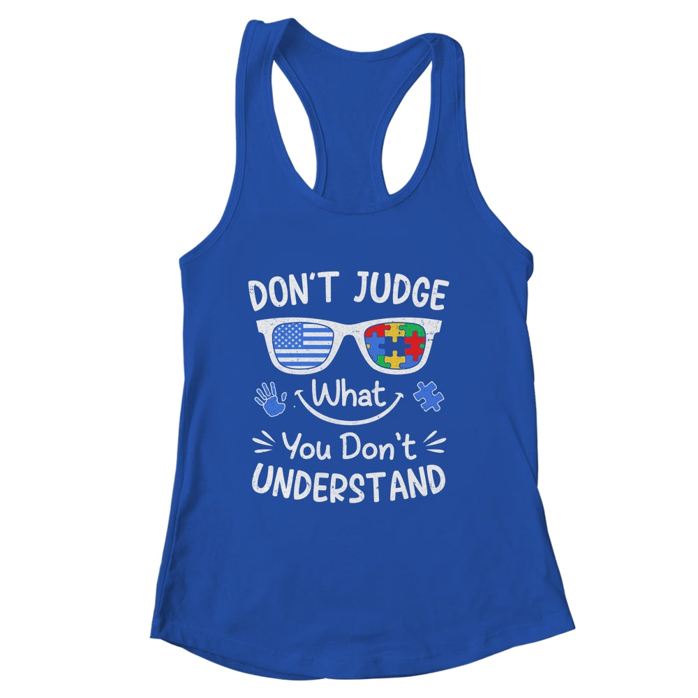 Don't Judge What You Don't Understand Autism Awareness Month Shirt & Tank Top | siriusteestore