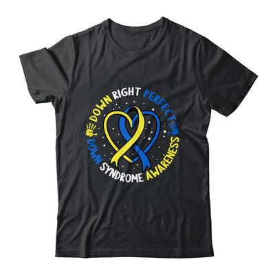 Down Syndrome Down Right Perfect Awareness Trisomy 21 Kids Shirt & Hoodie | siriusteestore