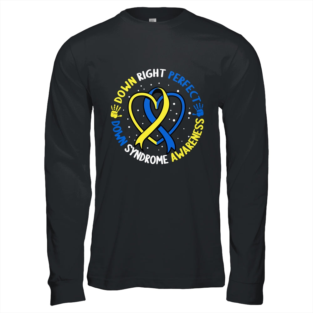 Down Syndrome Down Right Perfect Awareness Trisomy 21 Kids Shirt & Hoodie | siriusteestore