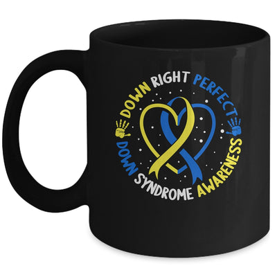 Down Syndrome Down Right Perfect Awareness Trisomy 21 Kids Mug | siriusteestore