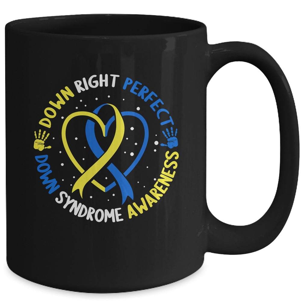 Down Syndrome Down Right Perfect Awareness Trisomy 21 Kids Mug | siriusteestore