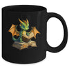 Dragon Bookworm Reading Book Funny Graphic Book Lover Mug | siriusteestore