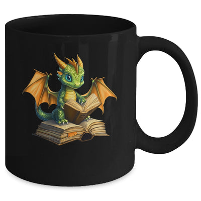 Dragon Bookworm Reading Book Funny Graphic Book Lover Mug | siriusteestore