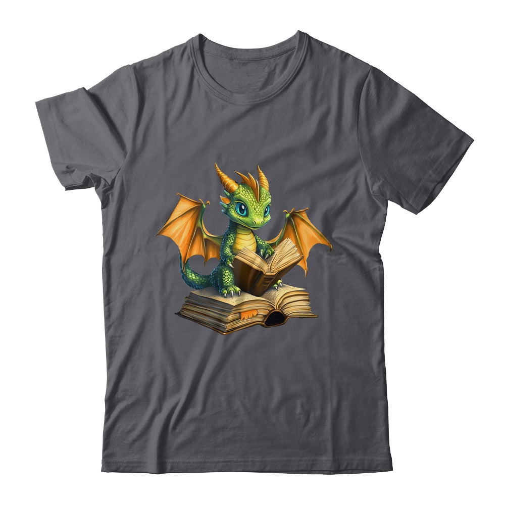 Dragon Bookworm Reading Book Funny Graphic Book Lover Shirt & Hoodie | siriusteestore