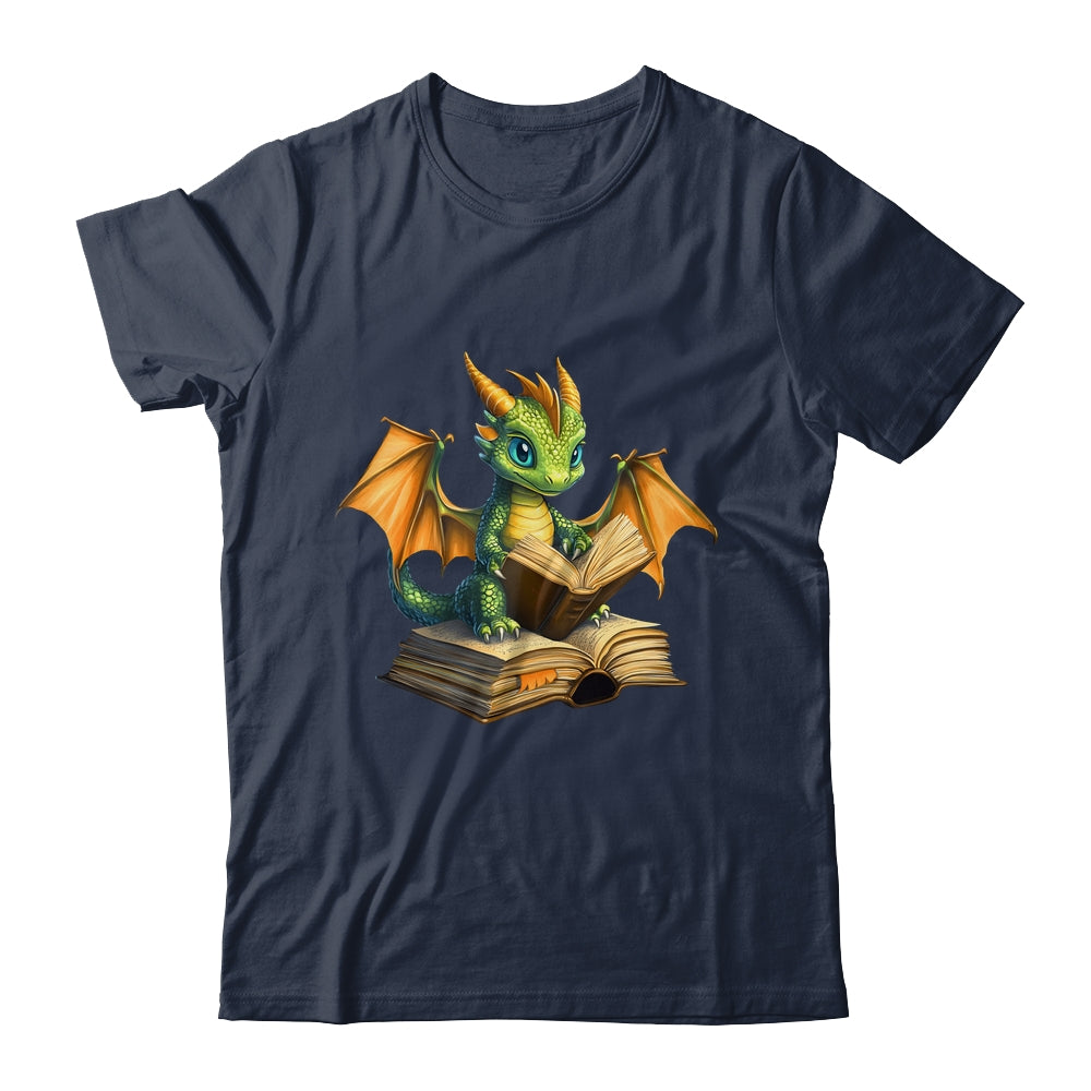Dragon Bookworm Reading Book Funny Graphic Book Lover Shirt & Hoodie | siriusteestore