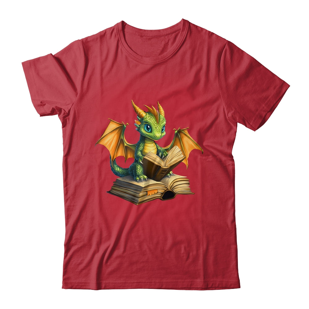 Dragon Bookworm Reading Book Funny Graphic Book Lover Shirt & Hoodie | siriusteestore