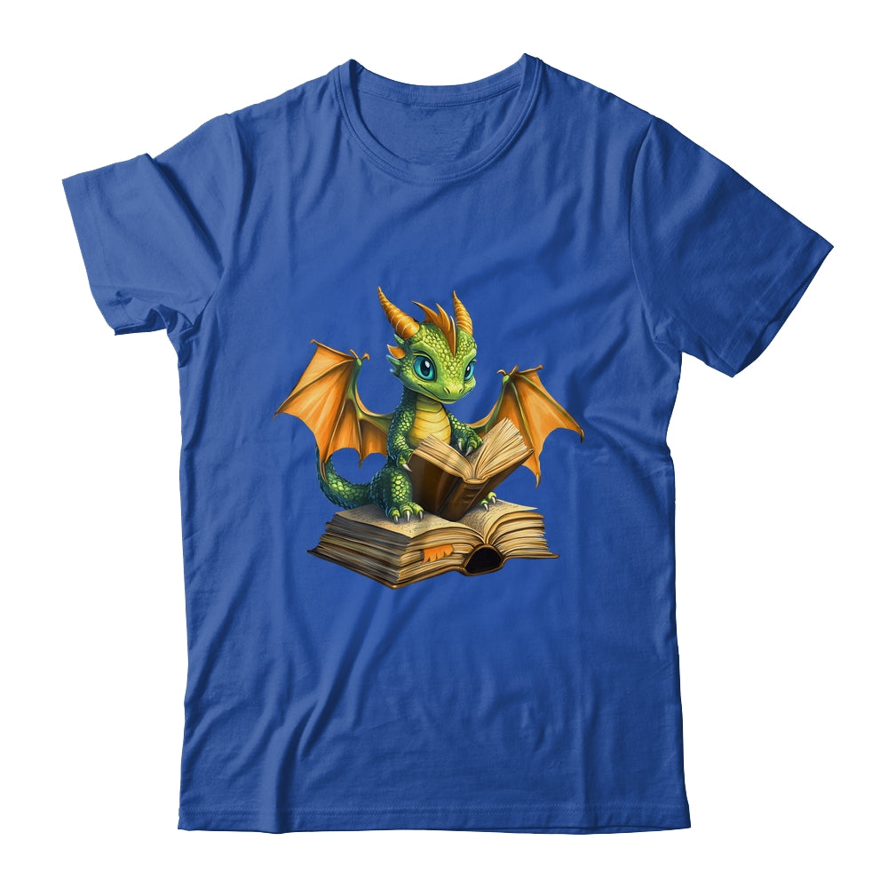Dragon Bookworm Reading Book Funny Graphic Book Lover Shirt & Hoodie | siriusteestore