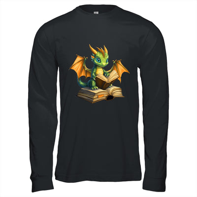 Dragon Bookworm Reading Book Funny Graphic Book Lover Shirt & Hoodie | siriusteestore