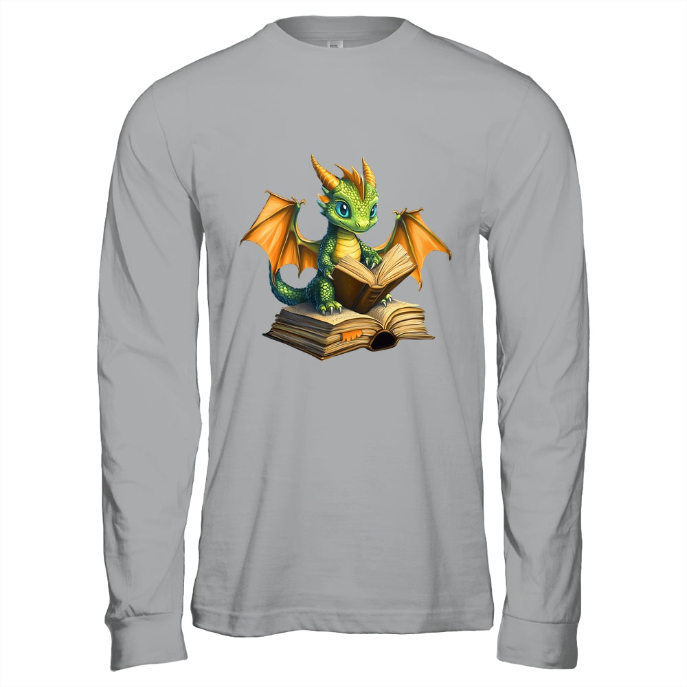 Dragon Bookworm Reading Book Funny Graphic Book Lover Shirt & Hoodie | siriusteestore