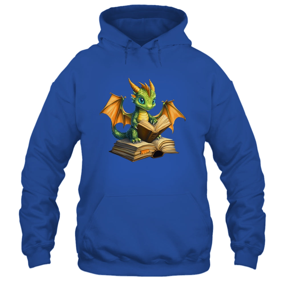 Dragon Bookworm Reading Book Funny Graphic Book Lover Shirt & Hoodie | siriusteestore
