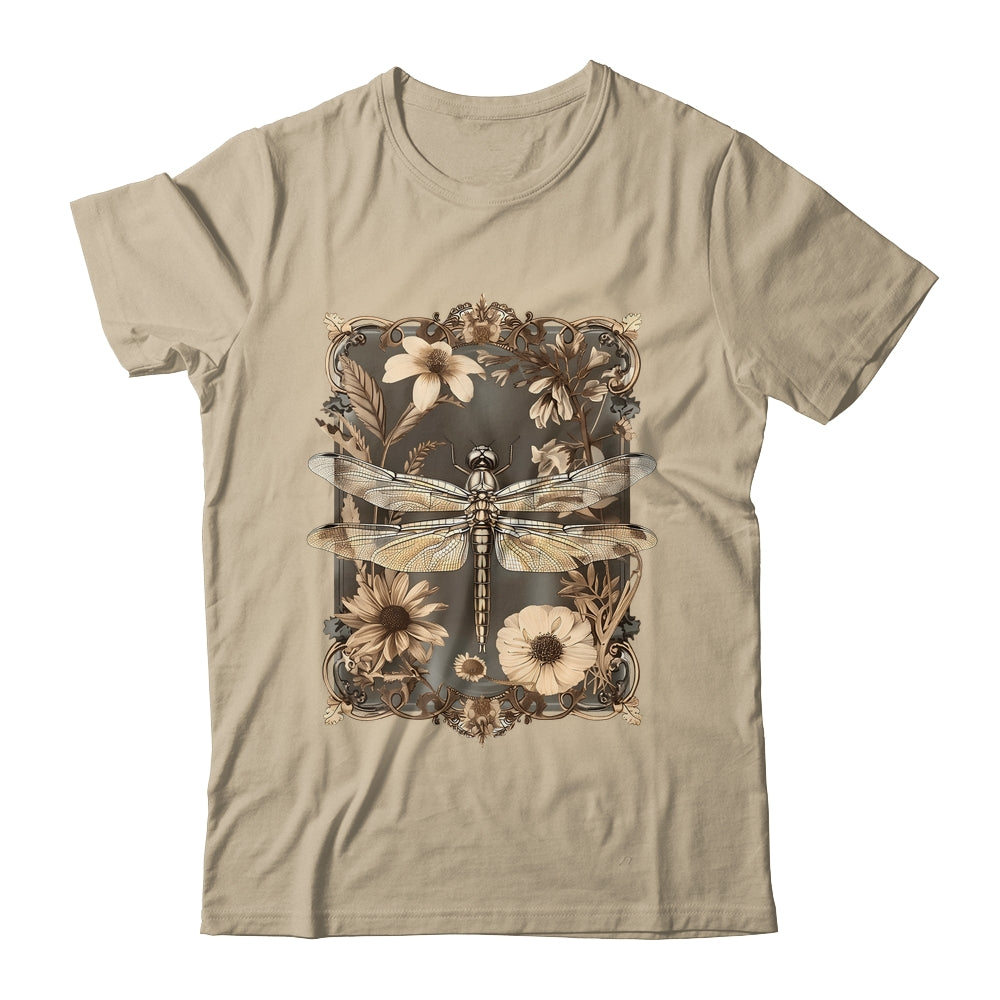 Dragonfly Floral Boho Wildflower Graphic Nature Garden Lover Shirt & Tank Top | siriusteestore