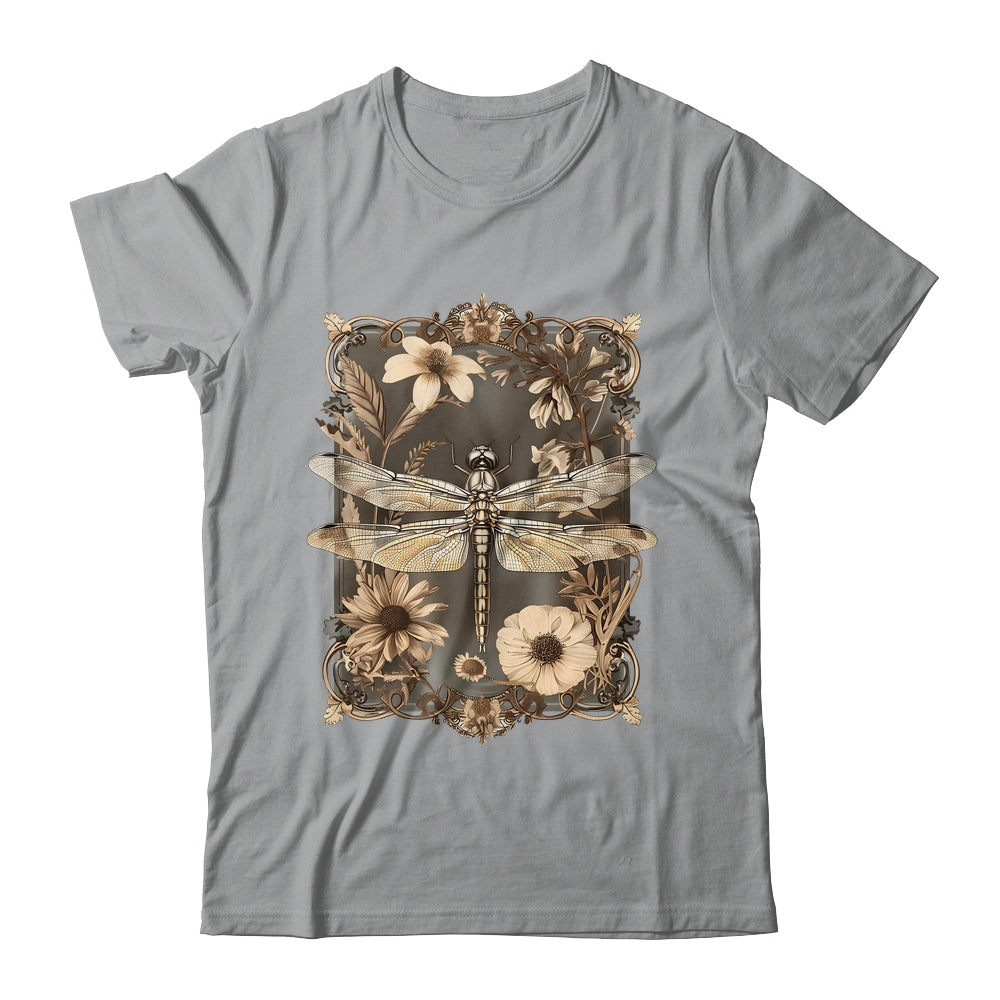 Dragonfly Floral Boho Wildflower Graphic Nature Garden Lover Shirt & Tank Top | siriusteestore
