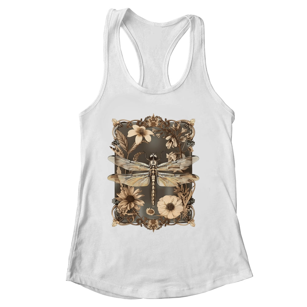 Dragonfly Floral Boho Wildflower Graphic Nature Garden Lover Shirt & Tank Top | siriusteestore