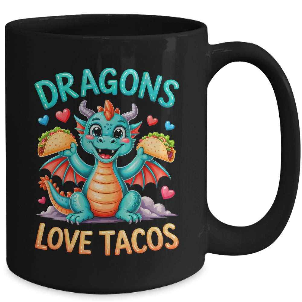 Dragons Love Tacos Costume Mexican Taco Dragon Kids Mexico Mug | siriusteestore
