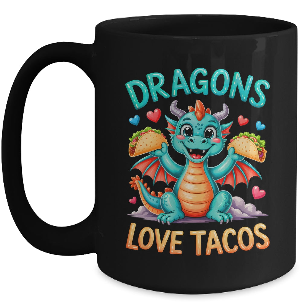 Dragons Love Tacos Costume Mexican Taco Dragon Kids Mexico Mug | siriusteestore