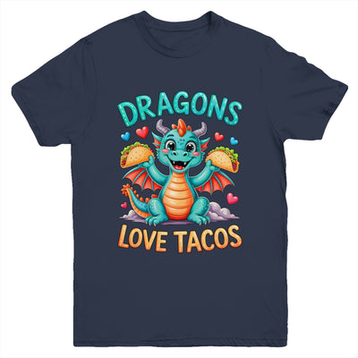 Dragons Love Tacos Costume Mexican Taco Dragon Kids Mexico Youth Shirt | siriusteestore