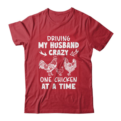 Driving My Husband Crazy Chicken Lady Funny Chicken Shirt & Tank Top | siriusteestore