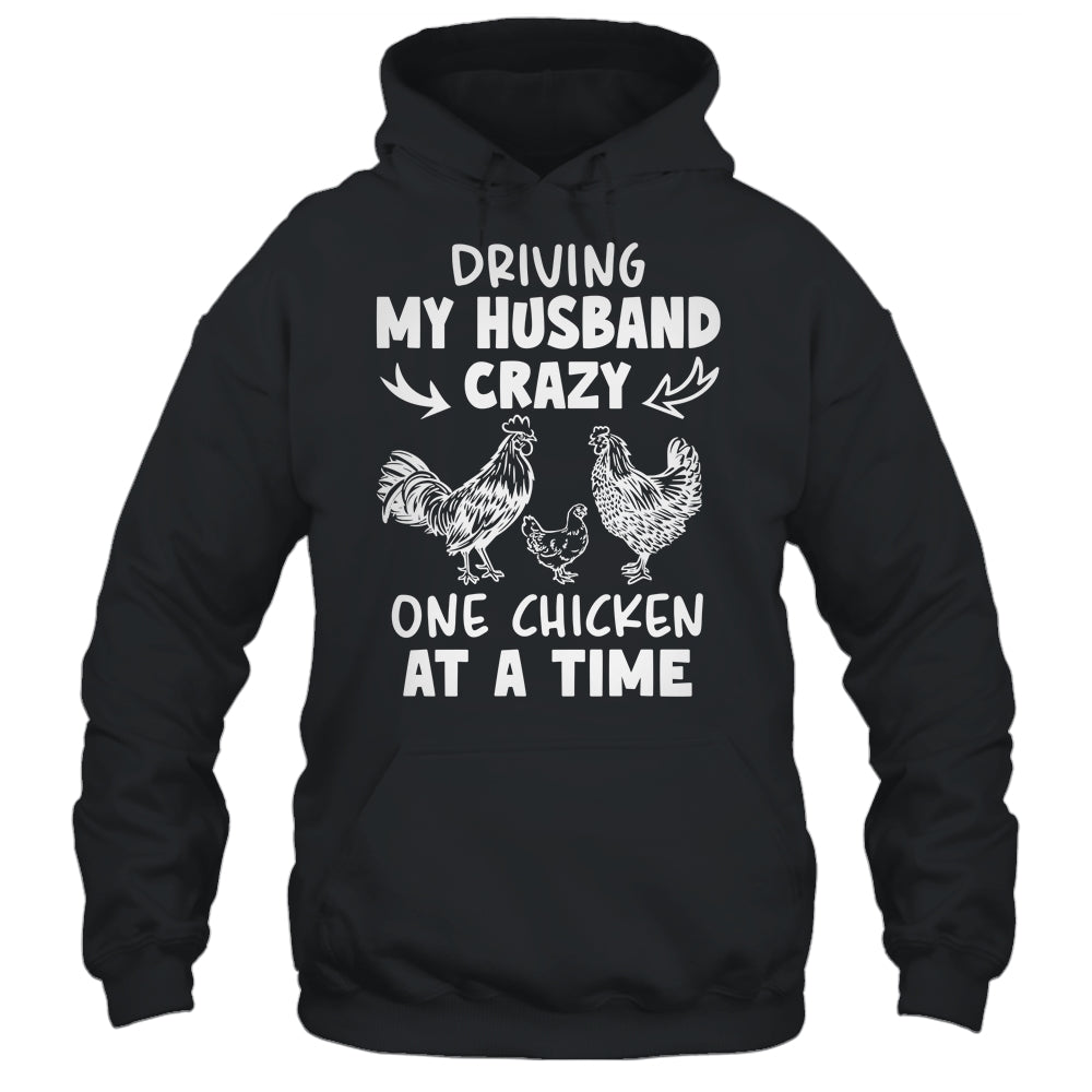 Driving My Husband Crazy Chicken Lady Funny Chicken Shirt & Tank Top | siriusteestore