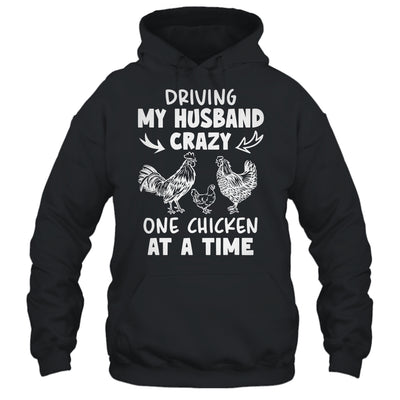 Driving My Husband Crazy Chicken Lady Funny Chicken Shirt & Tank Top | siriusteestore